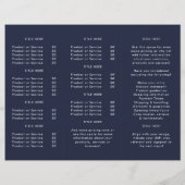 Brochure semi-pliable bleu marine professionnelle (Dos)
