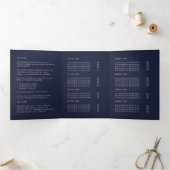 Brochure semi-pliable bleu marine professionnelle  (Intérieur)