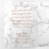 Brochure simple Rose élégant en marbre doré triple (Intérieur en premier)