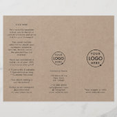 Brochure simple Rustique Kraft Logo Tri-fold (Devant)