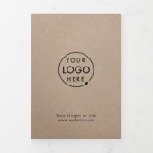 Brochure simple Rustique Kraft Logo Tri-fold (Page de couverture)
