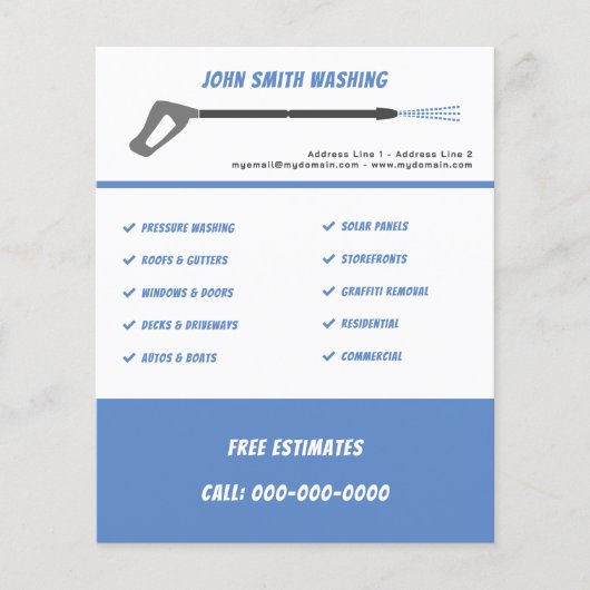 Brochure sous pression et prospectus de nettoyage (Devant)