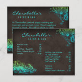 Brochure sur carte postale Spa de salon Floral (Devant / Derrière)