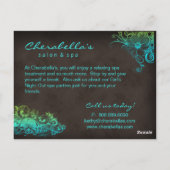 Brochure sur carte postale Spa de salon Floral (Dos)