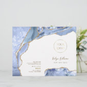 Brochure sur le menu du service d'agneau bleu fleu (Debout devant)