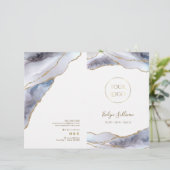 Brochure sur le menu du service d'agneau bleu gris (Debout devant)