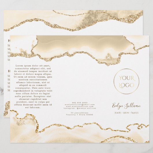 brochure sur les agates de pêche délicates (Devant / Derrière)