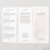 Brochure TriFold pour Spa simple Marbre blanc (Devant)