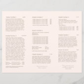 Brochure TriFold Spa de salon de coiffure rose vif (Dos)