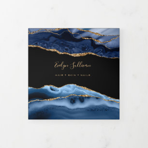 Brochure triple Agate bleu