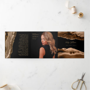 Brochure triple Agate Brown