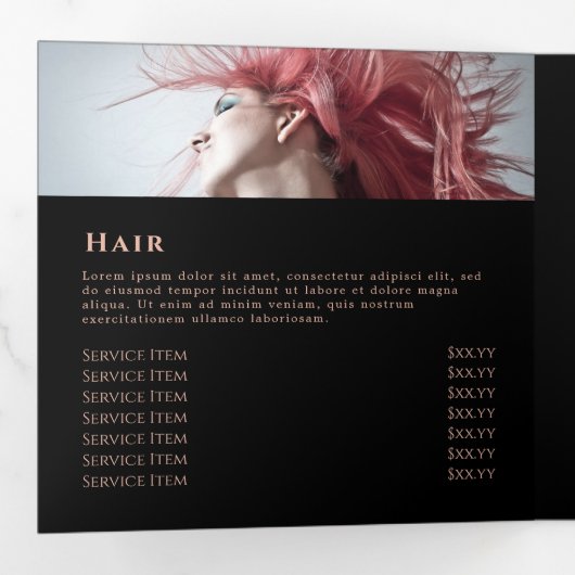 Brochure triple Agate noir (Intérieur en premier)