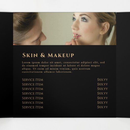 Brochure triple agate vert Sage (Intérieur au milieu)