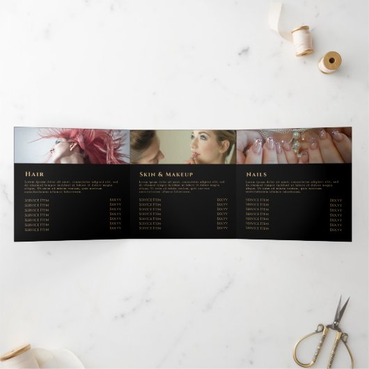 Brochure triple agate vert Sage (Intérieur)