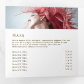 Brochure triple brosse à peinture or (Intérieur en premier)