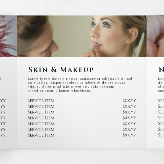 Brochure triple Emerald Greenery (Intérieur au milieu)