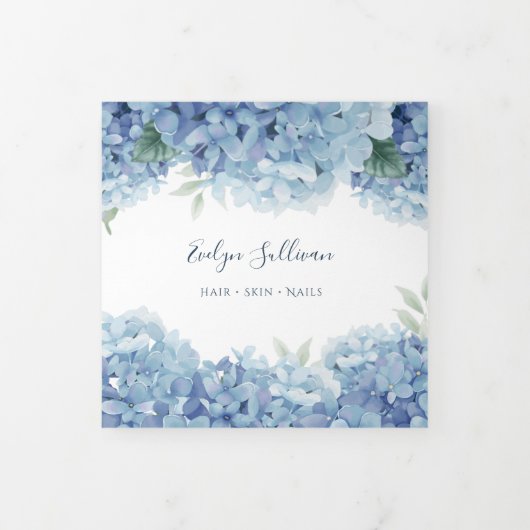 Brochure triple Hydrangea bleu (Protection)