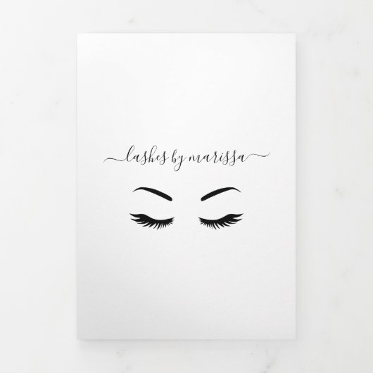 Brochure triple minimaliste noir et blanc (Page de couverture)