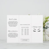 Brochure triple minimaliste noir et blanc (Debout devant)