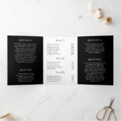 Brochure triplée Black and White Elegant Business (Intérieur)