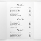 Brochure triplée Black and White Elegant Business (Intérieur au milieu)