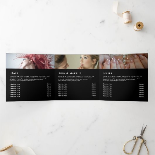 Brochure triplée cristaux bleus (Intérieur)