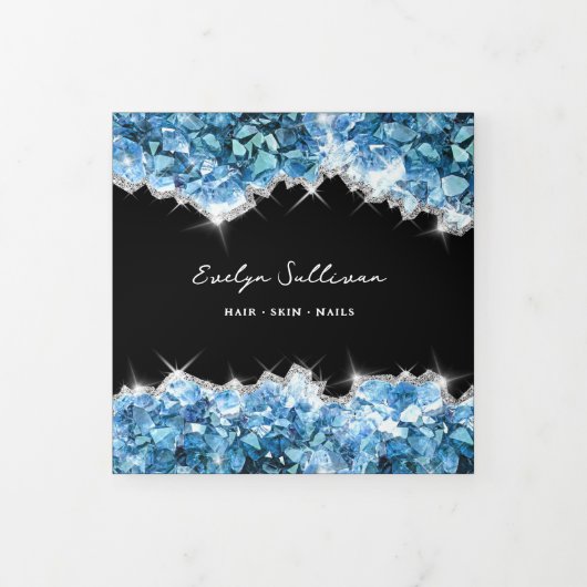 Brochure triplée cristaux bleus (Protection)