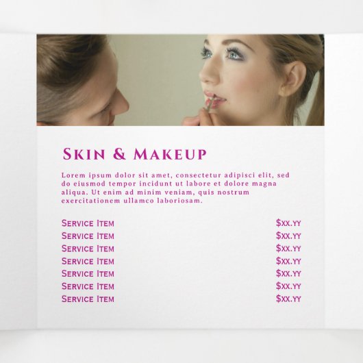 Brochure triplée cristaux d'iridescente (Intérieur au milieu)