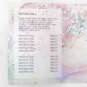 Brochure triplée d'aquarelle irisée Faux (Intérieur en premier)