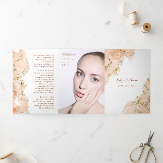 Brochure triplée design marbré (Extérieur)