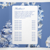 Brochure triplée du logo Blue Seashell (Intérieur au milieu)