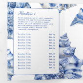 Brochure triplée du logo Seashell (Intérieur en premier)