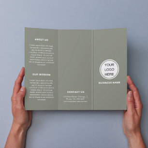 Brochure triplée écologique pour logo d'entreprise