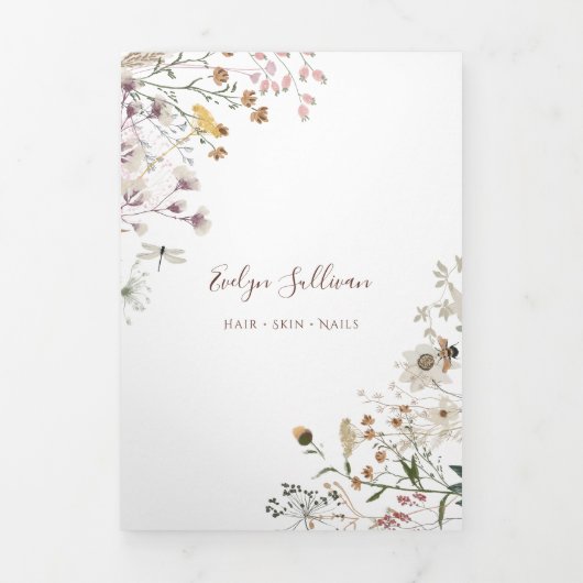 Brochure triplée fleur sauvage (Page de couverture)