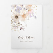 Brochure triplée fleurs séchées (Page de couverture)