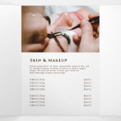 Brochure triplée fleurs séchées (Intérieur au milieu)