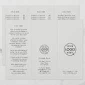 Brochure triplée gris de marque professionnelle (Devant / Derrière)