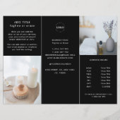 Brochure triplée noire sur le prix du logo d'entre (Devant)