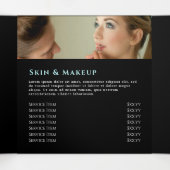 Brochure triplée parties scintillant turquoise Fau (Intérieur au milieu)