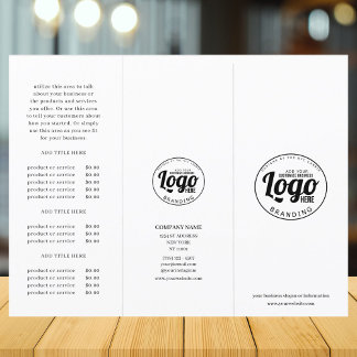 Brochure triplée simple du logo de l'entreprise