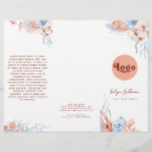 Brochure tropicale bleue et pêche (Devant)