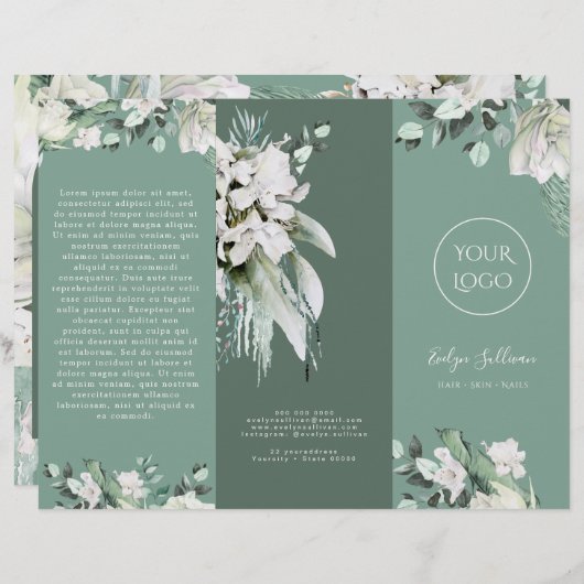 brochure verte émeraude (Devant / Derrière)