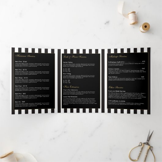 Brochure vintage à rayures (Intérieur)