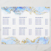 brochure voor blauw marmerontwerp (Achterkant)