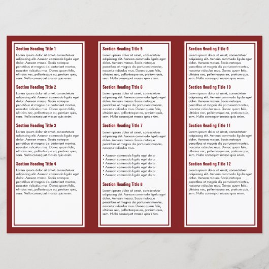 Brochure White Red Simple Border (Achterkant)