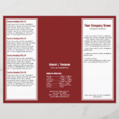 Brochure White Red Simple Border (Voorkant)