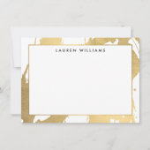 Brochures Abstraites en or Faux sur carte à billet (Devant)