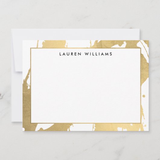 Brochures Abstraites en or Faux sur carte à billet (Devant)