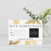 Brochures Abstraites Faux Gold sur carte cadeau bl (Debout devant)