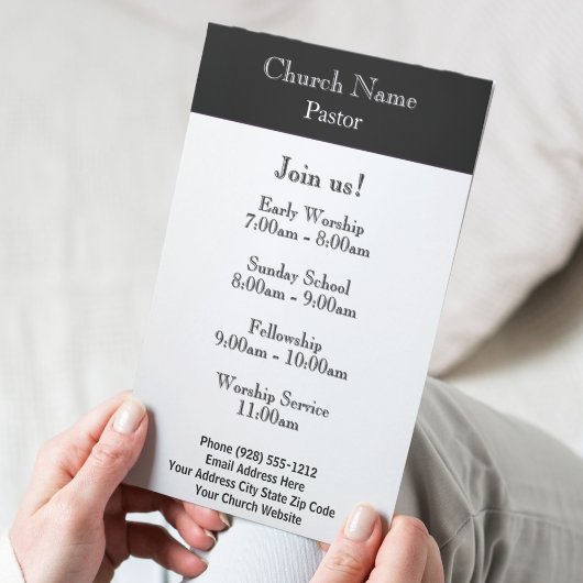 Brochures de connexion de l'église noire moderne